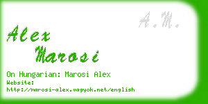 alex marosi business card
